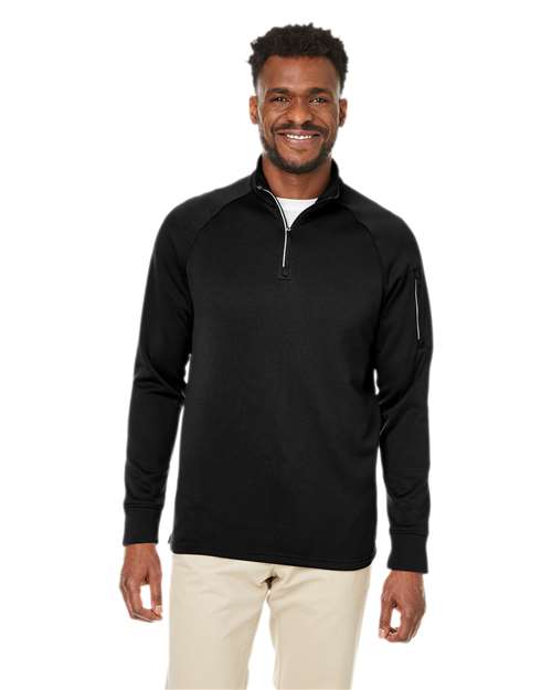 CORE365 Unisex Fusion ChromaSoft™ Fleece Quarter - Zip Pullover - CORE365 CE801 Black S