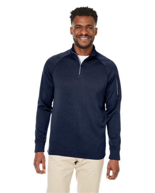 CORE365 Unisex Fusion ChromaSoft™ Fleece Quarter - Zip Pullover - CORE365 CE801 Black XS