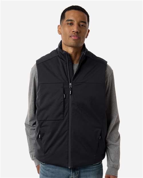 CORE365 Unisex Techno Lite Flat - Fill Insulated Vest - CORE365 CE716 Black XS