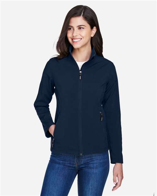 CORE365 Women's Cruise Two - Layer Fleece Bonded Soft Shell Jacket - CORE365 78184 Classic Navy XS