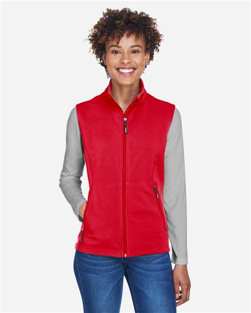 CORE365 Women's Cruise Two - Layer Fleece Bonded Soft Shell Vest - CORE365 CE701W Classic Red XS