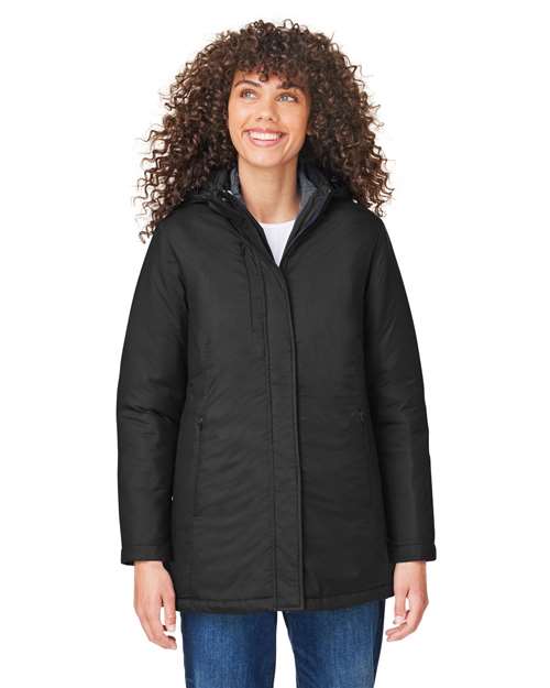 CORE365 Women's Inspire 3 - in - 1 Jacket with Insulated Liner - CORE365 CE725W Black/ Carbon XS