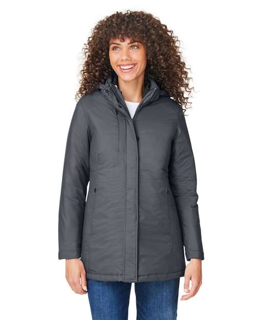 CORE365 Women's Inspire 3 - in - 1 Jacket with Insulated Liner - CORE365 CE725W Carbon/ Black XS