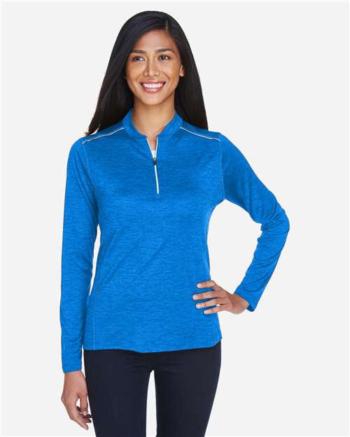 CORE365 Women's Kinetic Performance Quarter - Zip Pullover - CORE365 CE401W True Royal/ Carbon XS