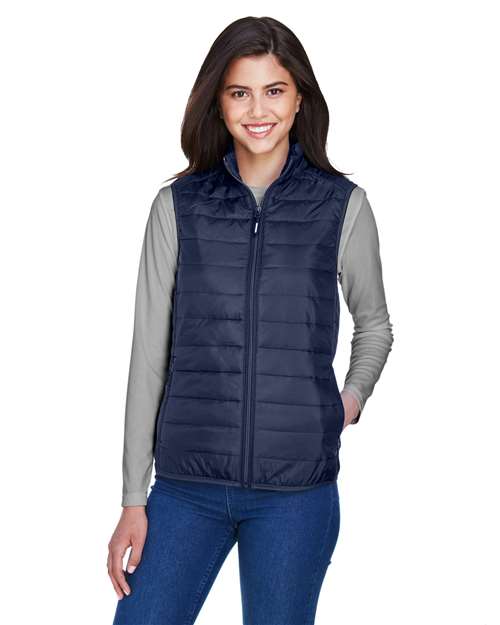 CORE365 Women's Prevail Packable Puffer Vest - CORE365 CE702W Classic Navy XS