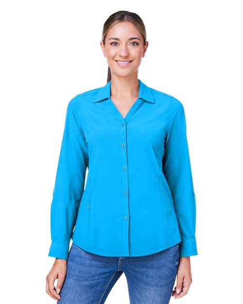 CORE365 Women's Ultra UVP® Marina Shirt - CORE365 CE510LW Black XS