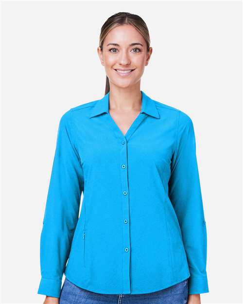 CORE365 Women's Ultra UVP® Marina Shirt - CORE365 CE510LW Electric Blue XS