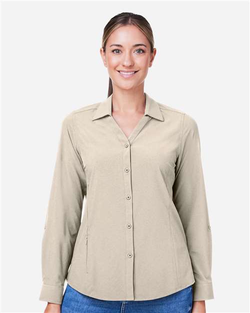 CORE365 Women's Ultra UVP® Marina Shirt - CORE365 CE510LW Stone XS