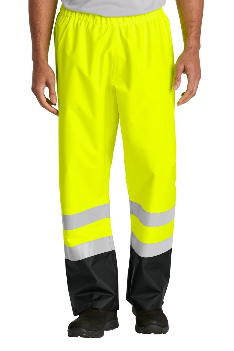 CornerStone ® ANSI Class E Pull - On Rain Pant CSP504 - CornerStone CSP504 Safety Yellow/ Black 2/3X Bottoms