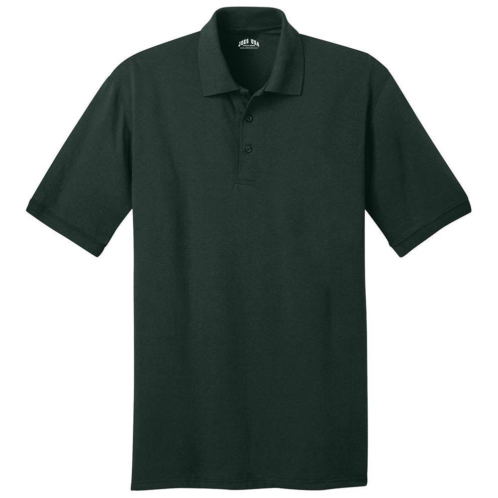 Men's 5.5-Ounce Jersey Knit Polo in Regular, Big & Tall Sizes - Dark Green Joe's USA Dark Green Small