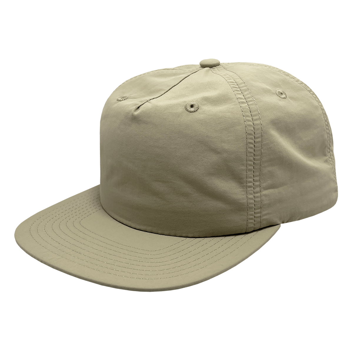 Decky 5 Panel High Profile Relaxed Nylon Surf Hat | Decky 6050 Khaki Standard Hats