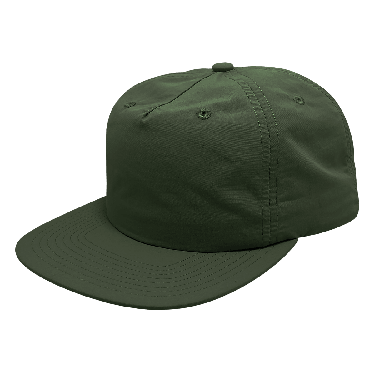 Decky 5 Panel High Profile Relaxed Nylon Surf Hat | Decky 6050 Olive Standard Hats