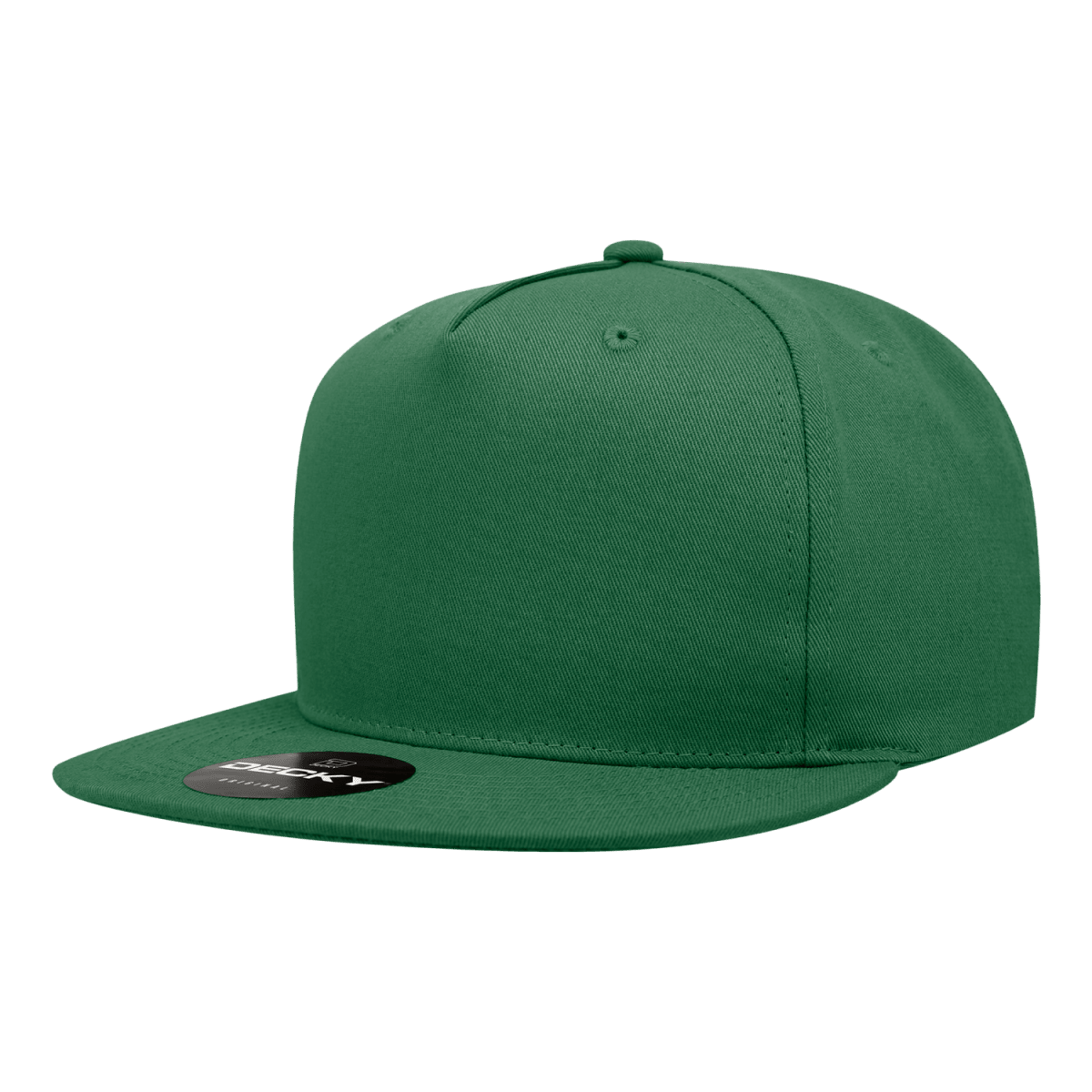 Decky 5 Panel High Profile Structured Cotton Blend Snapback | Decky 1064 Forest Standard