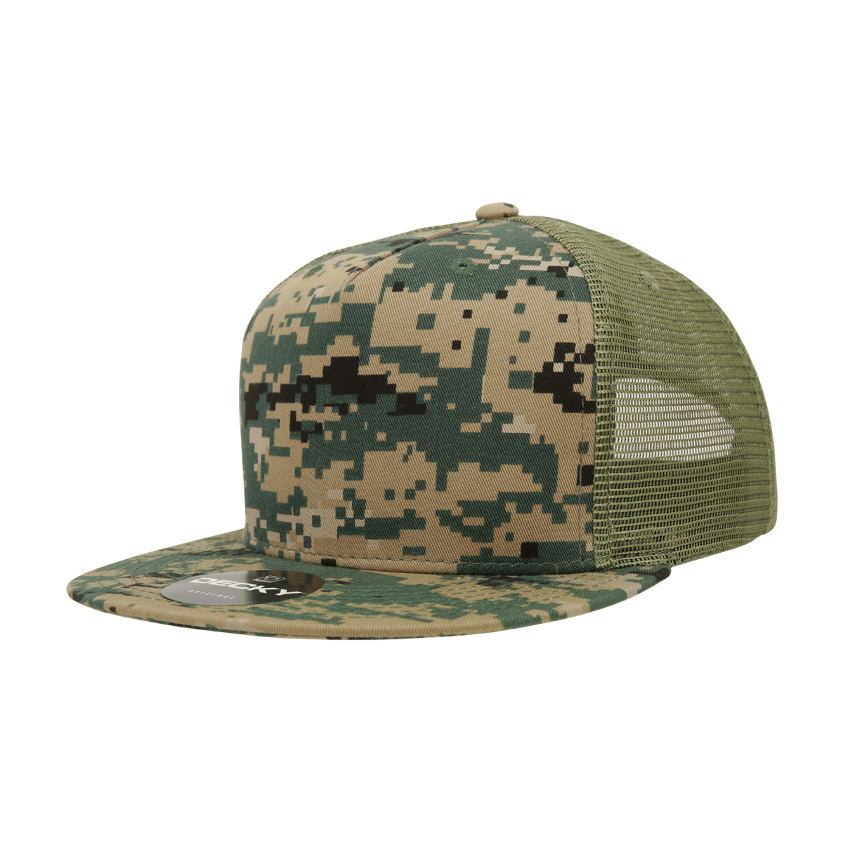 Decky 5 Panel High Profile Structured Cotton Blend Trucker | Decky 1040 MCU OSFM