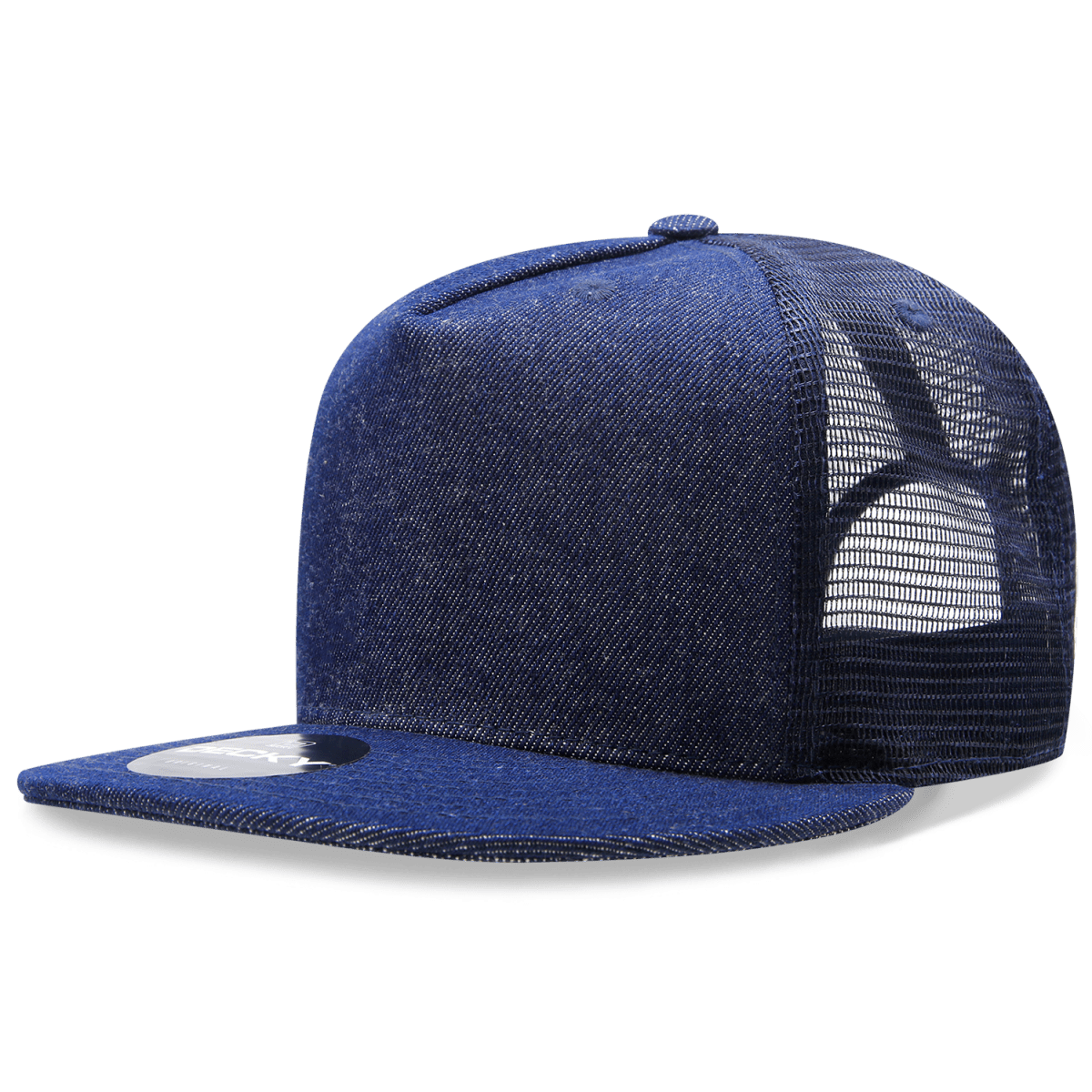 Decky 5 Panel High Profile Structured Denim Trucker | Decky 1082 Navy OSFM