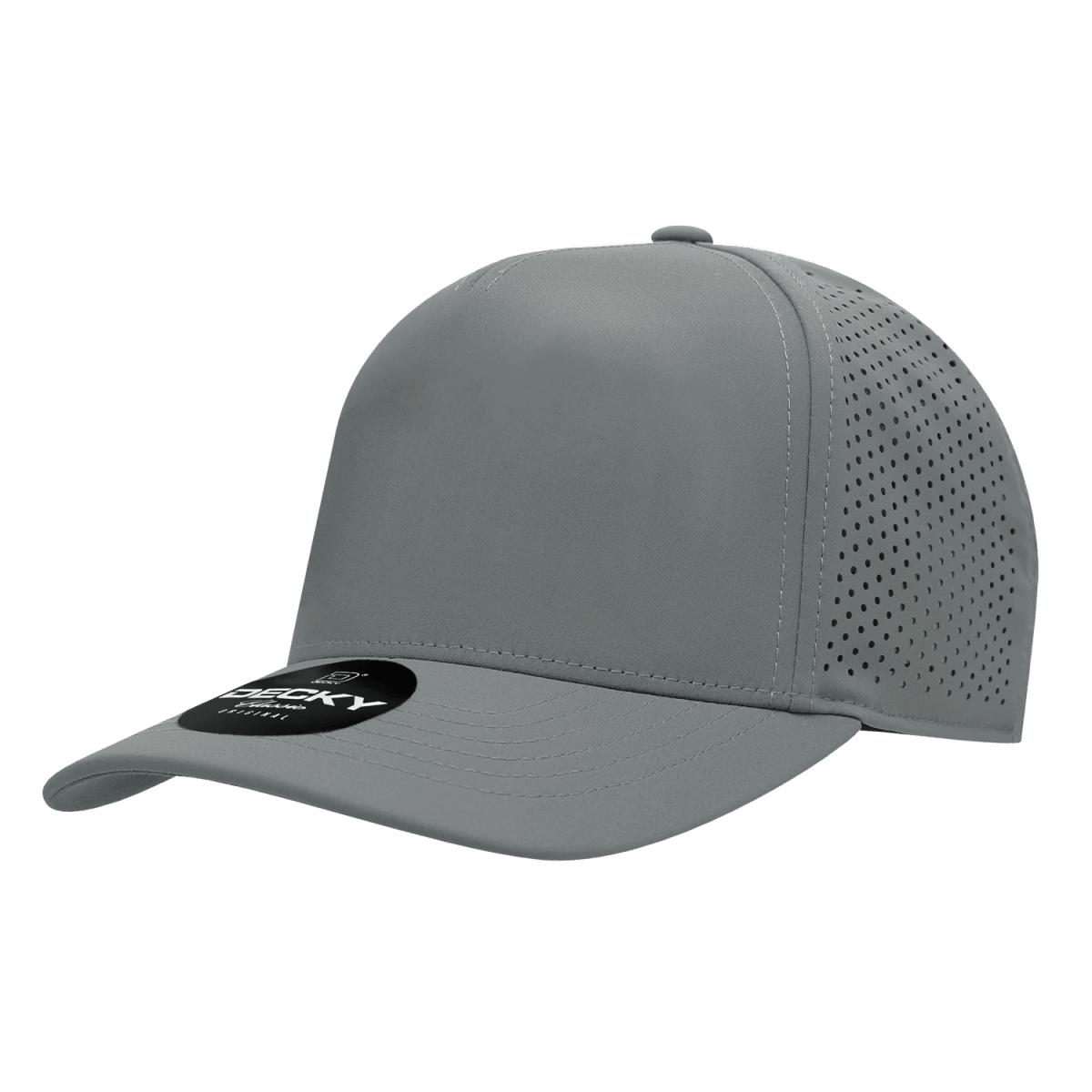 Decky 5 Panel High Profile Structured Perforated Performance Cap | Decky 6045 Charcoal Standard Hats