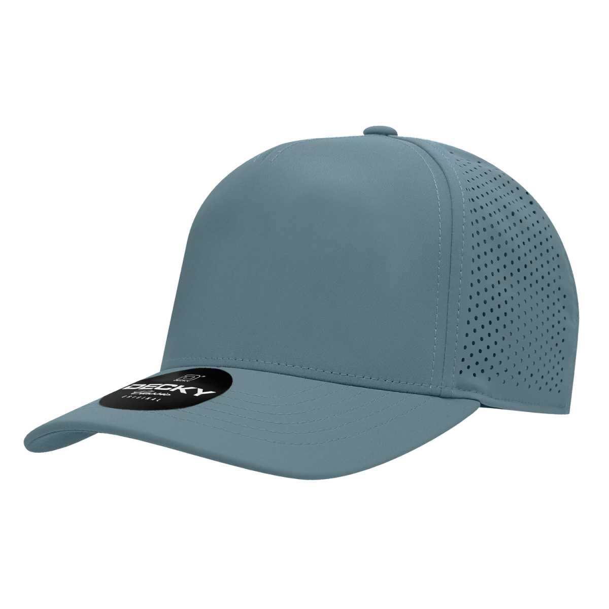Decky 5 Panel High Profile Structured Perforated Performance Cap | Decky 6045 Sky Blue Standard Hats