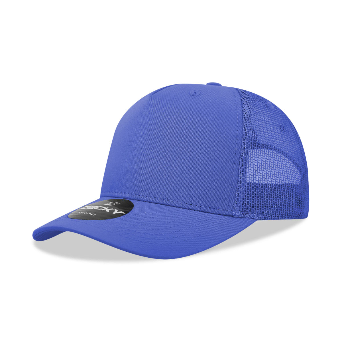 Decky 5 Panel Mid Profile Structured Cotton Blend Trucker | Decky 6030 Royal Standard