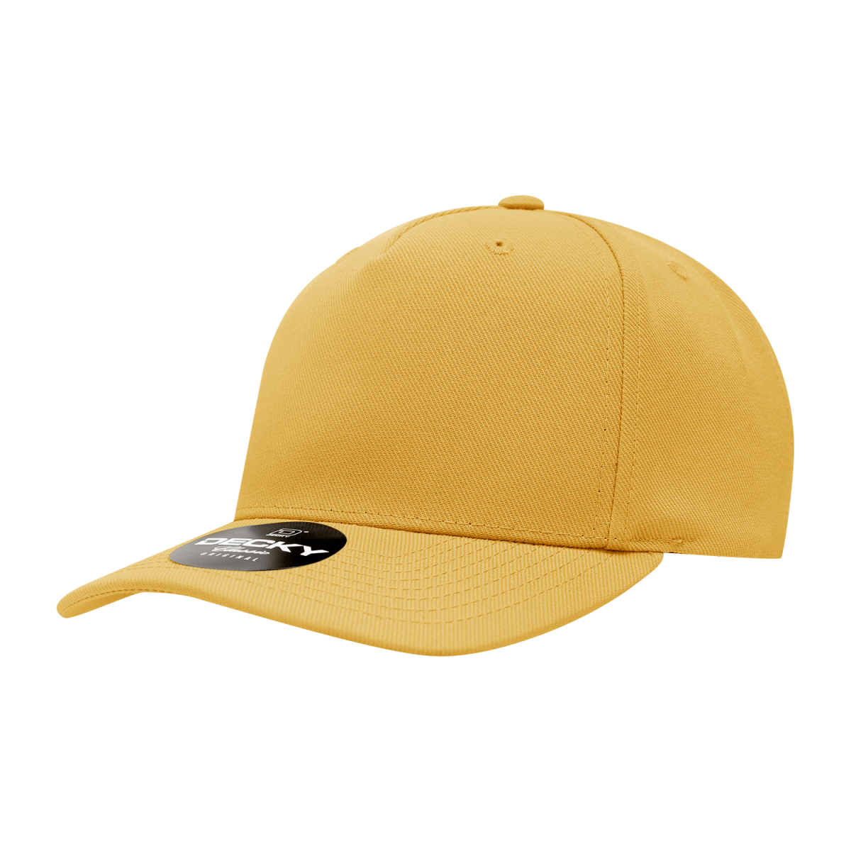 Decky 5 Panel Mid Profile Structured Polyester Cap | Decky 6038 Gold Standard Hats