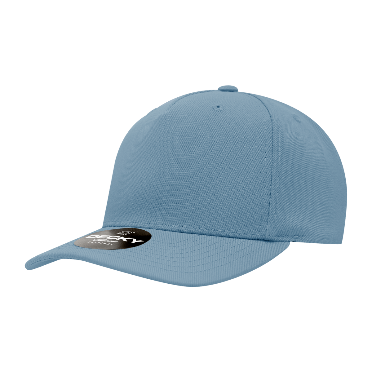 Decky 5 Panel Mid Profile Structured Polyester Cap | Decky 6038 Sky Blue Standard Hats