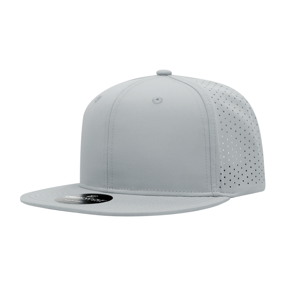 Decky 6 Panel High Prof Perforated Cap | Decky 6415 Grey Standard