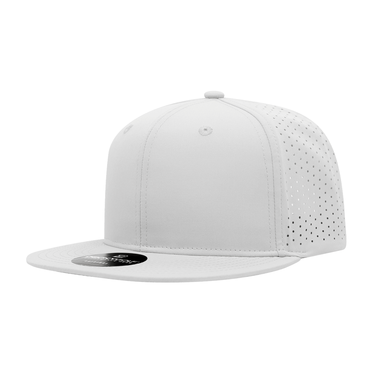 Decky 6 Panel High Prof Perforated Cap | Decky 6415 White Standard