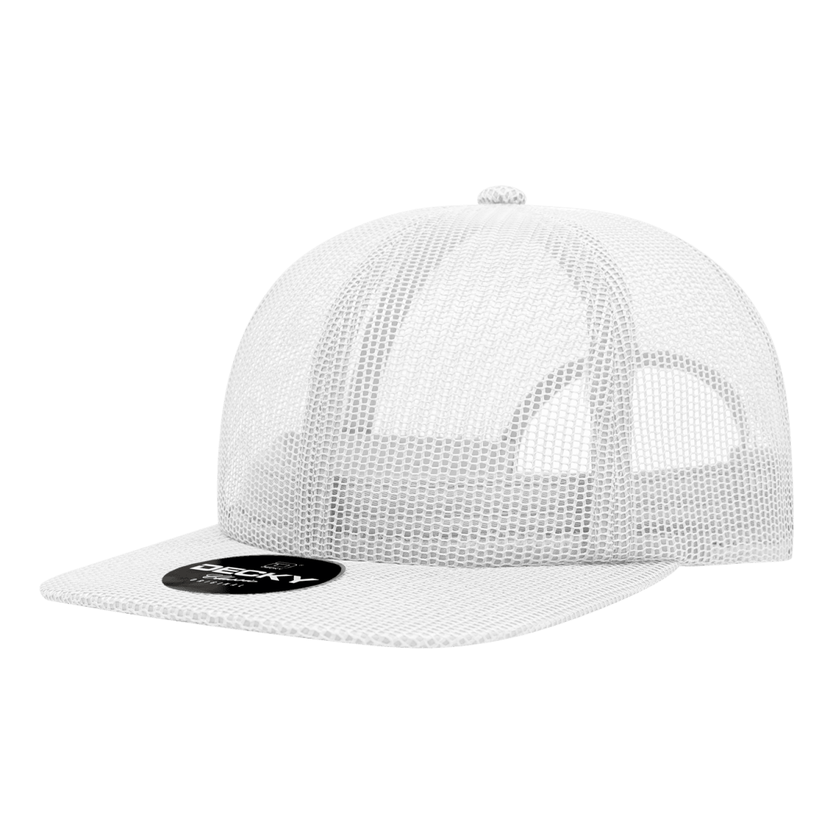 Decky 6 Panel High Profile Relaxed Mesh Trucker | Decky 6049 White Standard