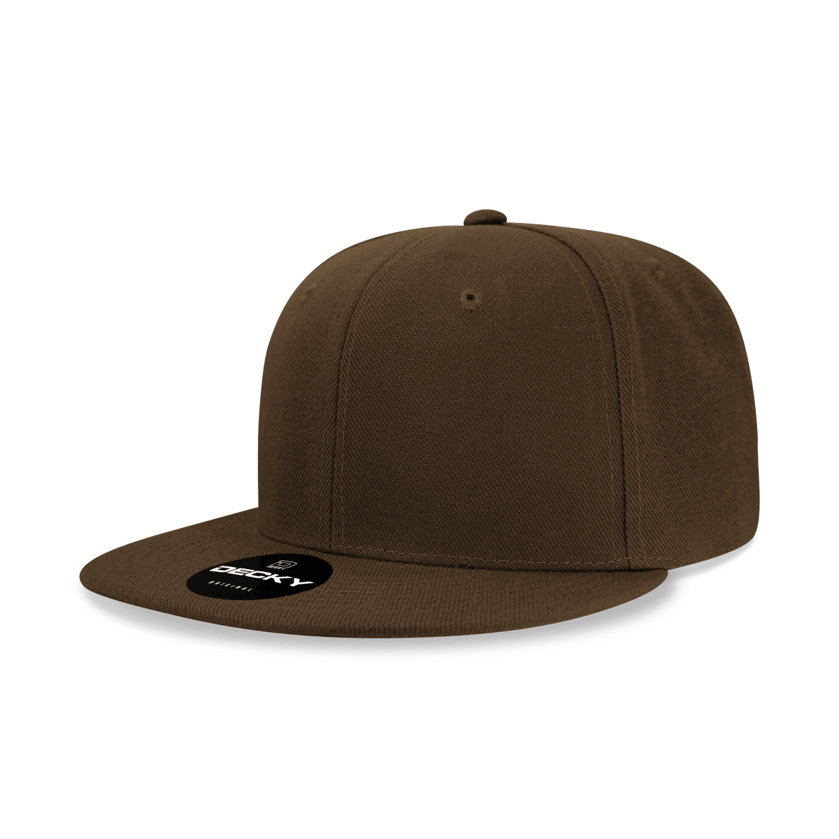 Decky 6 Panel High Profile Structured Acrylic/Polyester Snapback | Decky 6020 Brown Standard