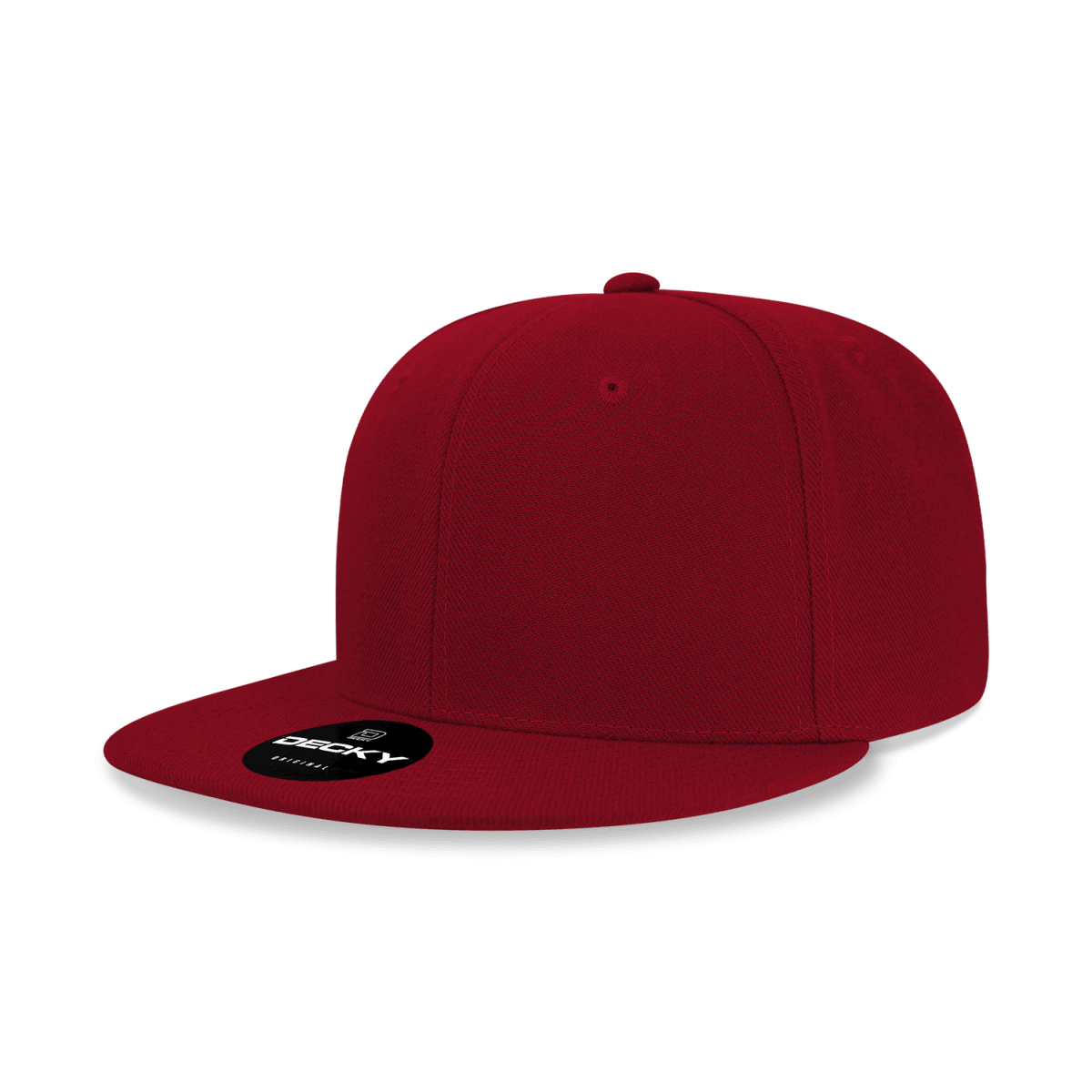 Decky 6 Panel High Profile Structured Acrylic/Polyester Snapback | Decky 6020 Cardinal Standard