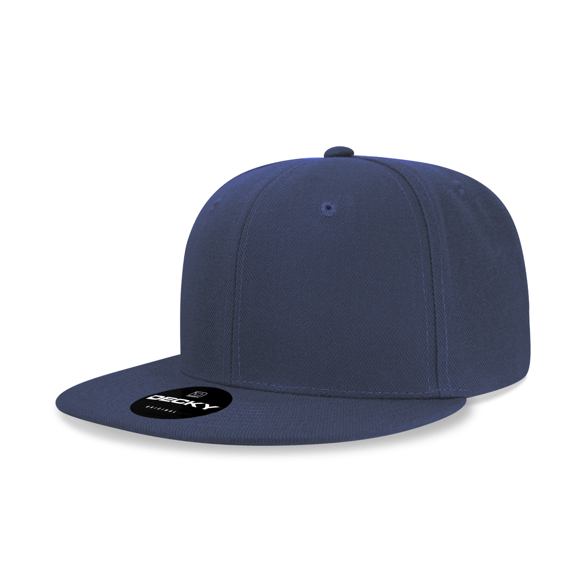 Decky 6 Panel High Profile Structured Acrylic/Polyester Snapback | Decky 6020 Navy Standard