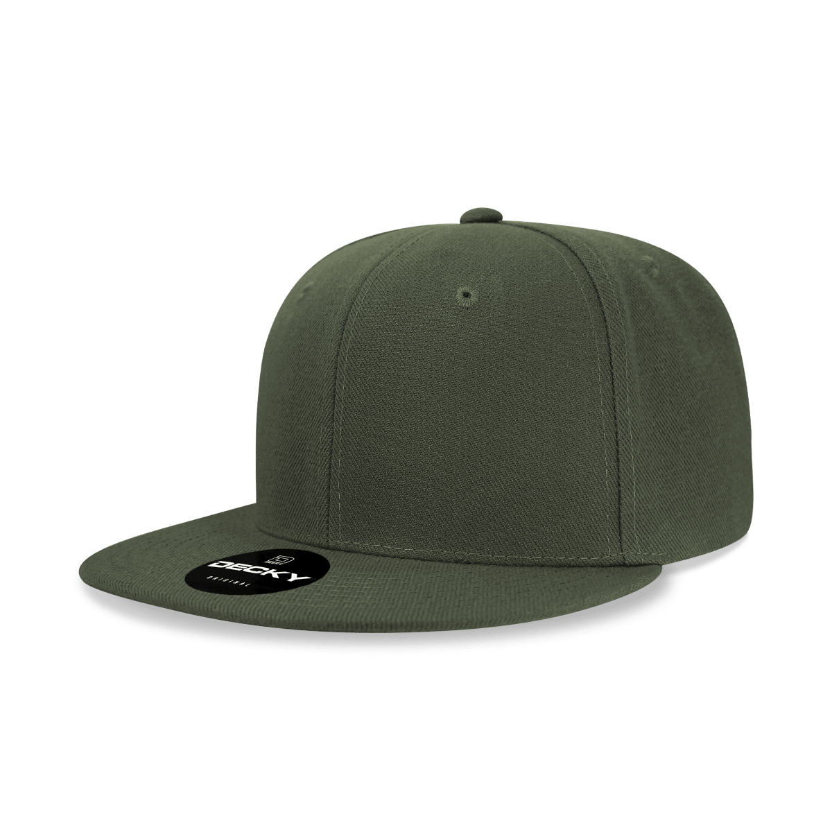 Decky 6 Panel High Profile Structured Acrylic/Polyester Snapback | Decky 6020 Olive Standard