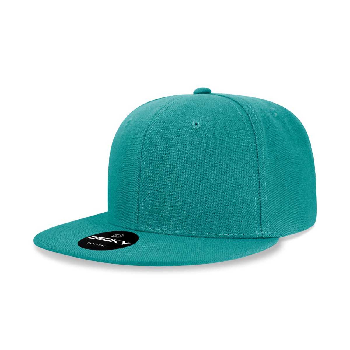 Decky 6 Panel High Profile Structured Acrylic/Polyester Snapback | Decky 6020 Teal Standard