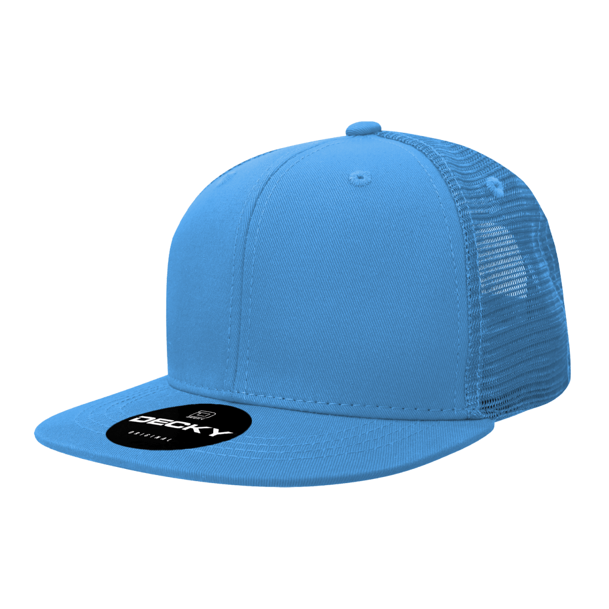 Decky 6 Panel High Profile Structured Acrylic/Polyester Trucker | Decky 1052 Sky Blue Standard