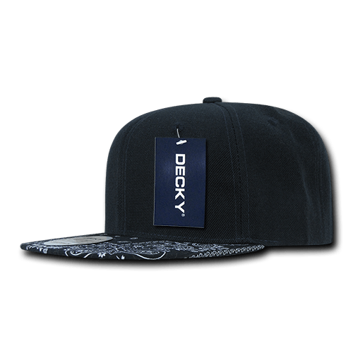 Decky 6 Panel High Profile Structured Bandanna Bill Snapback | Decky 1093 Navy/Navy OSFM