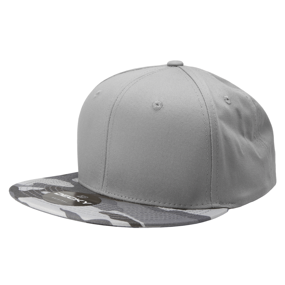 Decky 6 Panel High Profile Structured Camo Snapback | Decky 1047 URB/Grey/Grey OSFM