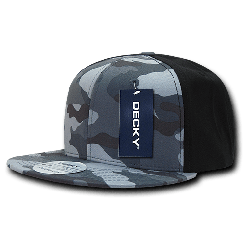 Decky 6 Panel High Profile Structured Camo Snapback | Decky 1049 URB/URB/Blk OSFM