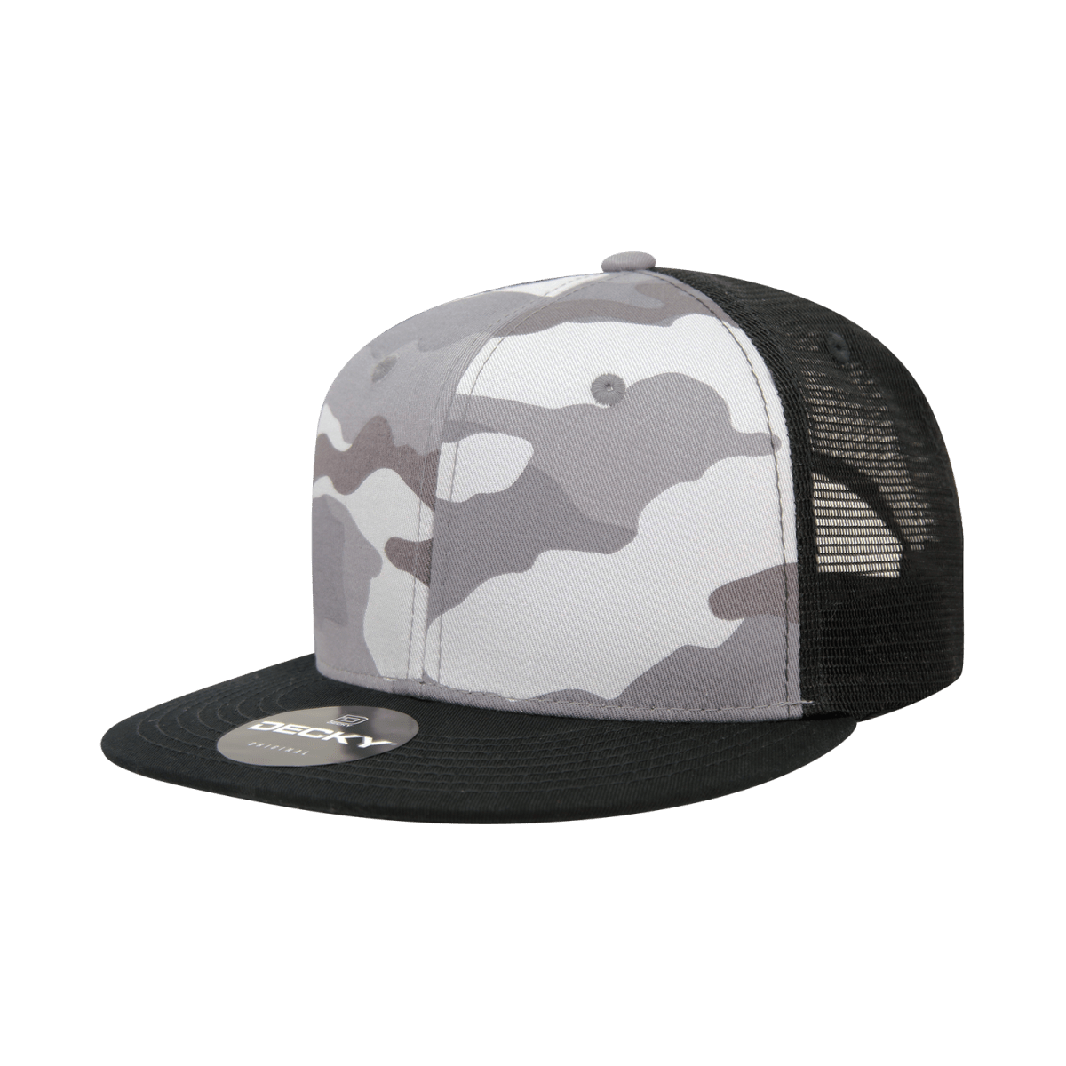Decky 6 Panel High Profile Structured Camo Trucker | Decky 1055 BLK/URB/BLK OSFM