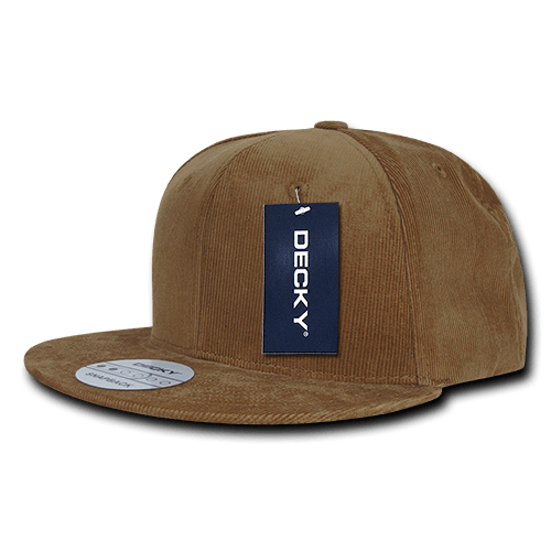 Decky 6 Panel High Profile Structured Corduroy Snapback | Decky 1076 Coyote OSFM