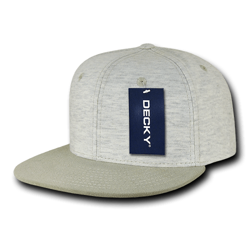Decky 6 Panel High Profile Structured Jersey Knit Snapback | Decky 1131 Cream OSFM