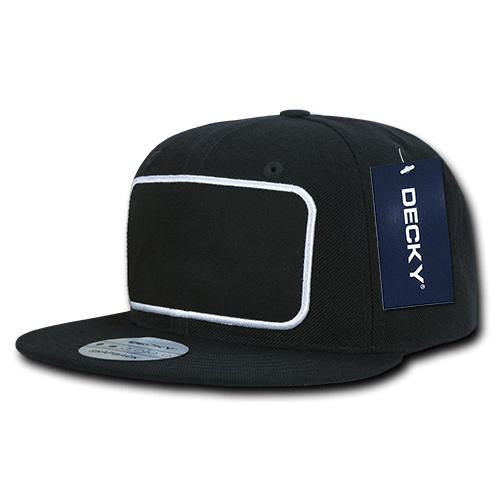 Decky 6 Panel High Profile Structured Patch Snapback | Decky 1096 Black OSFM