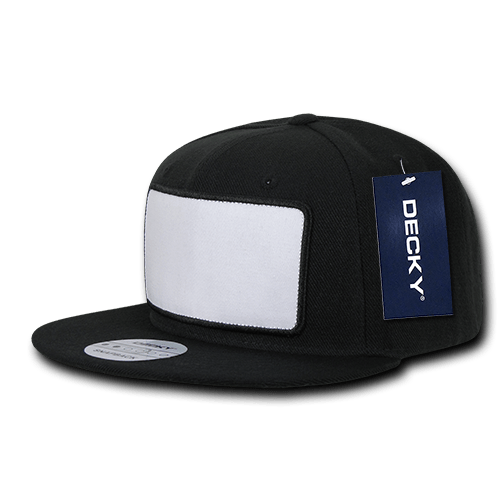 Decky 6 Panel High Profile Structured Patch Snapback | Decky 1096 Black /White Patch OSFM
