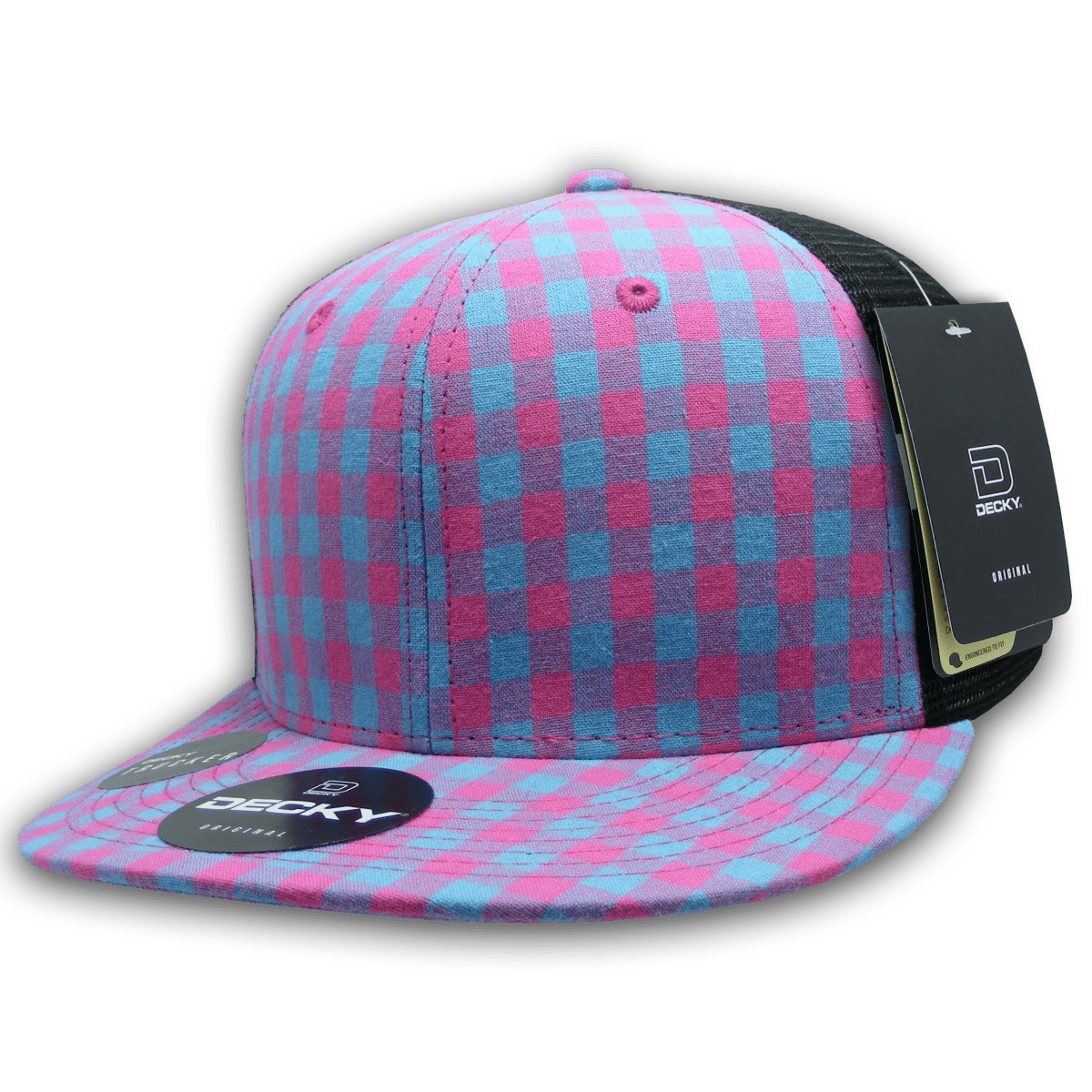 Decky 6 Panel High Profile Structured Plaid Trucker | Decky 6016 6016 - 150 OSFM