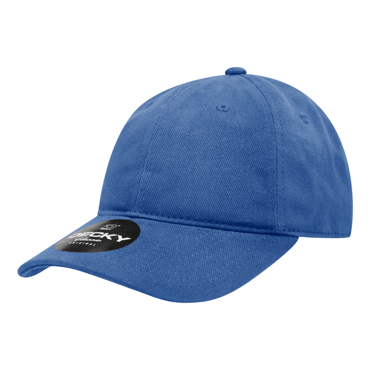 Decky 6 Panel Low Profile Relaxed Brushed Cotton Dad Hat | Decky 112 Royal OSFM Hats