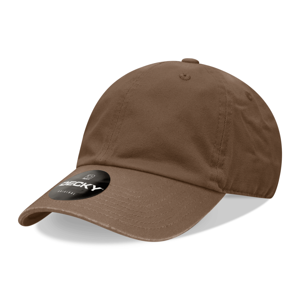 Decky 6 Panel Low Profile Relaxed Cotton Dad Hat | Decky 205 Brown OSFM Hats