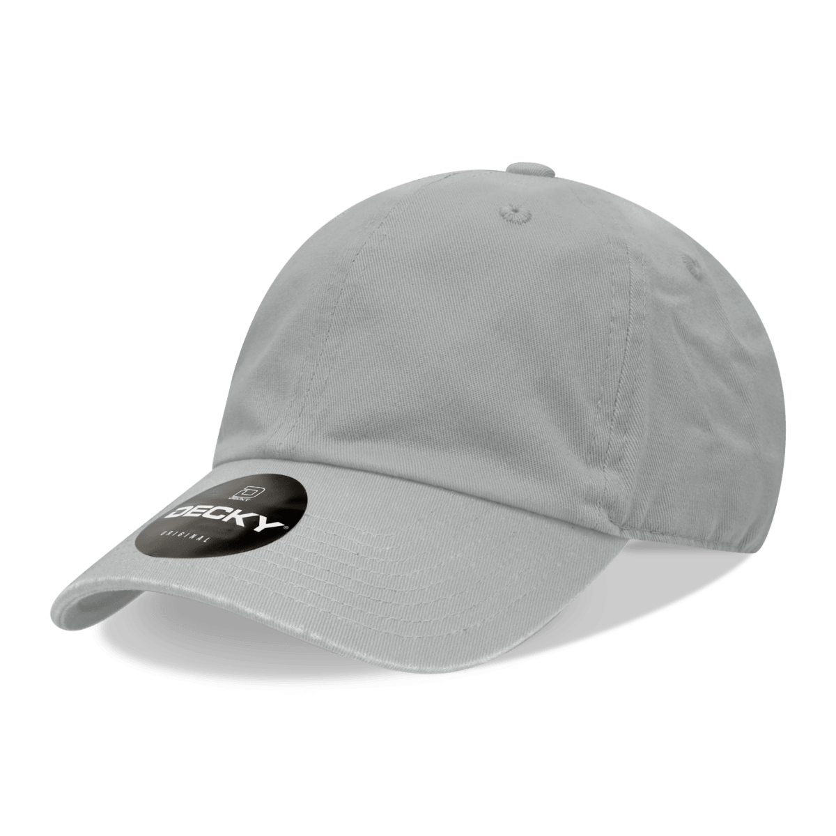 Decky 6 Panel Low Profile Relaxed Cotton Dad Hat | Decky 205 Grey OSFM Hats