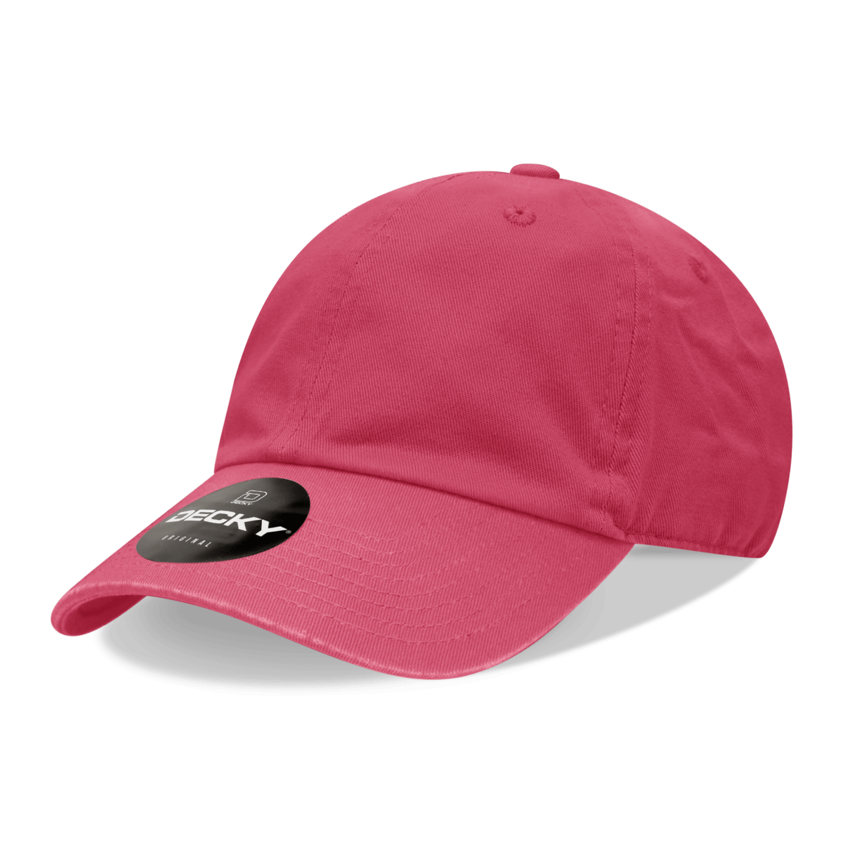 Decky 6 Panel Low Profile Relaxed Cotton Dad Hat | Decky 205 Hot Pink OSFM Hats