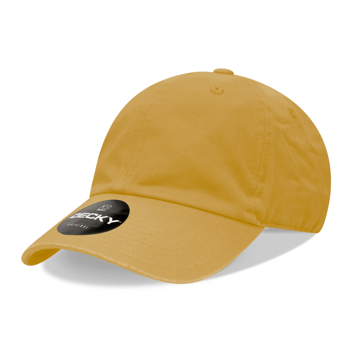 Decky 6 Panel Low Profile Relaxed Cotton Dad Hat | Decky 205 Mustard OSFM Hats