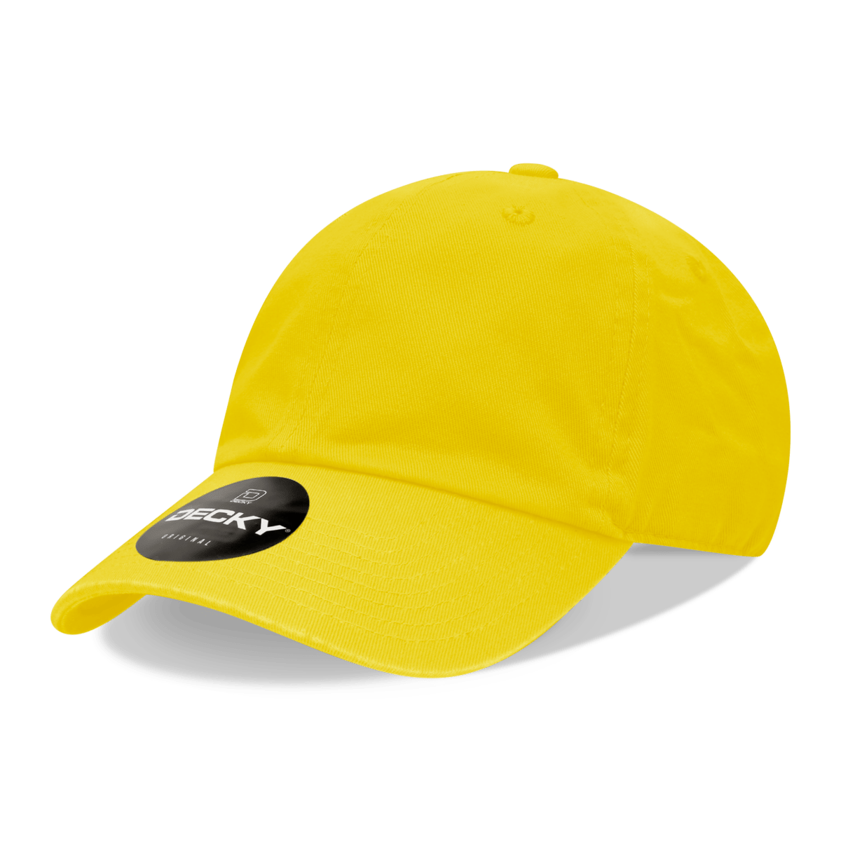 Decky 6 Panel Low Profile Relaxed Cotton Dad Hat | Decky 205 Yellow OSFM Hats