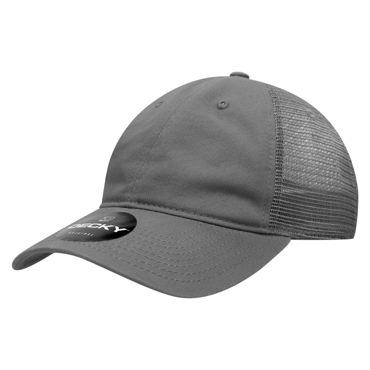 Decky 6 Panel Low Profile Relaxed Cotton Trucker | Decky 120 Charcoal OSFM