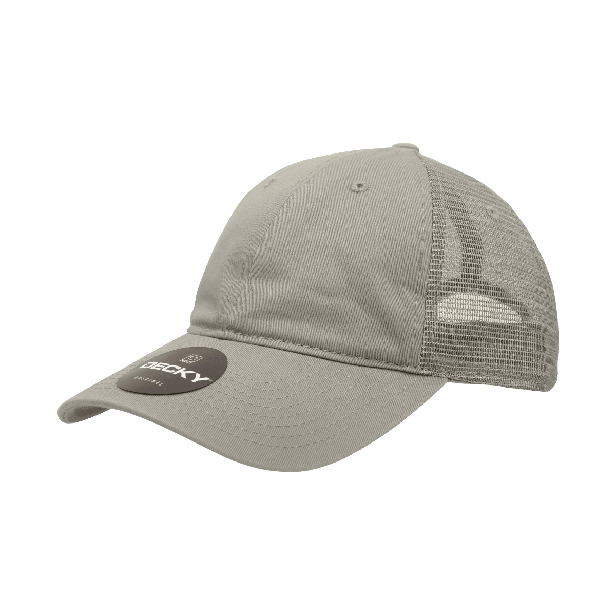 Decky 6 Panel Low Profile Relaxed Cotton Trucker | Decky 120 Grey OSFM
